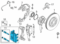 OEM 2022 Ford Maverick Caliper Diagram - JX6Z-2B120-T