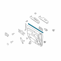 OEM 2009 Kia Borrego WEATHERSTRIP-Front Door Belt Inside Diagram - 822312J000