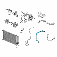 OEM 2019 Acura ILX Hose Complete , Suction Diagram - 80311-T3R-A11