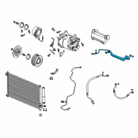 OEM 2016 Acura ILX Pipe Assembly, Air Conditioner Diagram - 80320-TV9-A01