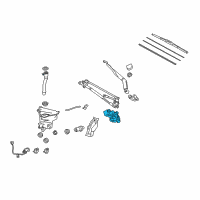 OEM 2017 Lexus GX460 Motor Assembly, Front WIPER Diagram - 85110-60430