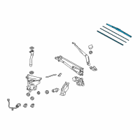 OEM 2016 Lexus GX460 Front Wiper Blade, Left Diagram - 85222-60260