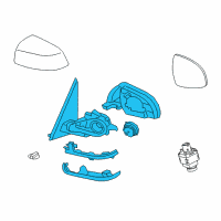 OEM 2016 BMW X5 Exterior Mirror Without Glass, Heated, Left Diagram - 51-16-8-061-703