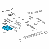 OEM 2011 Toyota Highlander Front Floor Pan Diagram - 58111-0E909