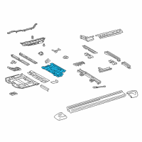 OEM 2009 Toyota Highlander Center Floor Pan Diagram - 58211-0E904