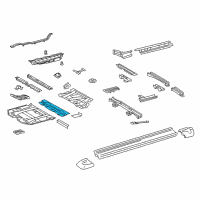 OEM 2010 Toyota Highlander Center Floor Pan Diagram - 58212-0E041