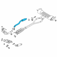 OEM Lincoln Front Pipe Diagram - HP5Z-5G203-A