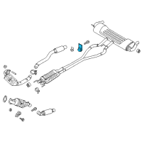 OEM 2018 Ford Fusion Muffler & Pipe Support Diagram - HP5Z-5277-A
