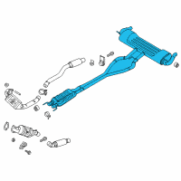 OEM 2017 Ford Fusion Muffler & Pipe Diagram - HP5Z-5230-A