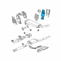 OEM 2005 Saturn Vue Catalytic Convertor Rear Diagram - 12581993