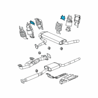 OEM 2007 Saturn Vue Catalytic Converter Gasket Diagram - 12587633