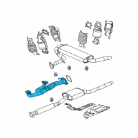 OEM 2006 Saturn Vue Exhaust Manifold Flexible Pipe Aassembly Diagram - 15250584