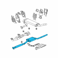 OEM 2004 Saturn Vue Exhaust Resonator ASSEMBLY (W/ Exhaust Pipe) Diagram - 15898909