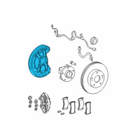 OEM Lexus Cover, Disc Brake Dust, Front RH Diagram - 47781-53050