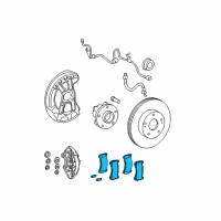 OEM 2014 Lexus IS F Front Disc Brake Pad Kit Diagram - 04465-0W120