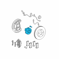 OEM 2008 Lexus IS F Front Axle Hub Sub-Assembly, Right Diagram - 43550-53010