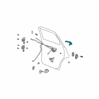 OEM 2001 Chrysler PT Cruiser Exterior Door Handle Diagram - 4724914AC