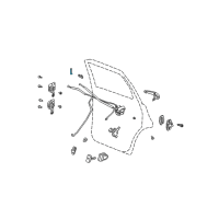 OEM 2002 Chrysler PT Cruiser Knob-Door Latch Diagram - 5067182AB