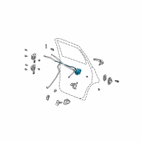 OEM 2004 Chrysler PT Cruiser Rear Door Latch Diagram - 68266957AA