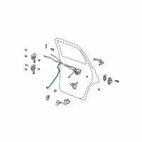 OEM 2002 Chrysler PT Cruiser Door Latch Cable Diagram - 5027180AB