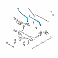 OEM 2010 BMW X6 Windshield Wiper Arm Left Diagram - 61-61-7-153-736