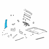 OEM 2005 Ford F-150 Pillar Trim Diagram - 6L3Z-18278D13-AC