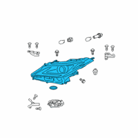 OEM 2022 Lexus RX350L Headlamp Unit Assembly Diagram - 81070-48G10