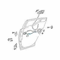 OEM 2018 Toyota C-HR Lock Cable Diagram - 69730-10010