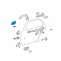 OEM 2007 Toyota Highlander Handle, Inside Diagram - 69205-48020-A0