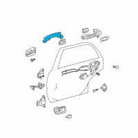 OEM 2005 Toyota Highlander Handle, Outside Diagram - 69211-12220-L2