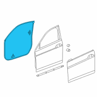 OEM 2010 Acura ZDX Weatherstrip, Left Front Door Diagram - 72350-SZN-A01