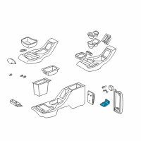 OEM 1995 GMC Sonoma Latch-Seat Separator Compartment Diagram - 15683365