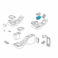 OEM 1997 Chevrolet S10 Holder-Front Floor Console Cup Diagram - 15683337