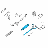 OEM 2009 Nissan Altima Exhaust, Sub Muffler Assembly Diagram - 20300-JA000