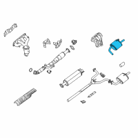 OEM 2012 Nissan Altima Exhaust, Main Muffler Assembly Diagram - 20100-ZN50A