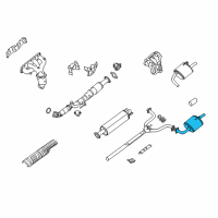 OEM 2011 Nissan Altima Exhaust, Main Muffler Assembly Diagram - 20110-ZN50A