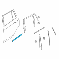 OEM 2014 BMW X3 Moulding Rocker Panel Rear Right Diagram - 51-13-7-205-782