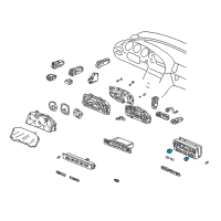 OEM 2001 Acura CL Knob Assembly, Temperature Diagram - 79602-S0K-A01