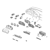 OEM 1991 Acura NSX Socket Assembly, Bulb (14V 1.4W) (Base Black) (Northland Silver) Diagram - 35505-SA5-003