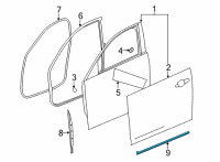 OEM 2018 Cadillac ATS Lower Weatherstrip Diagram - 23350712