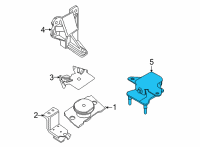 OEM 2021 Nissan Frontier Insulator-Engine Mounting, Rear Diagram - 11320-9BT0A