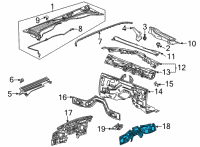 OEM 2022 Cadillac CT5 Insulator Diagram - 84623340