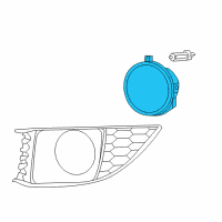 OEM Jeep Wrangler Front Fog Lamp Diagram - 5182026AA