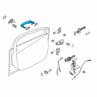 OEM 2016 Ford Focus Handle, Outside Diagram - F1EZ-9922666-AD