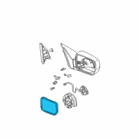 OEM 2003 Honda Pilot Mirror Sub-Assembly, Passenger Side (R1400) Diagram - 76203-S9V-A01