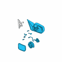 OEM 2005 Honda Pilot Mirror Assembly, Passenger Side Door (Sage Brush Pearl) (R.C.) Diagram - 76200-S9V-A11ZJ