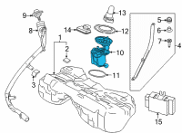 OEM 2022 BMW M5 Fuel Pump, Right Diagram - 16-11-7-856-997
