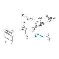 OEM 2012 Hyundai Santa Fe Hose-Radiator, Upper Diagram - 25411-2B900