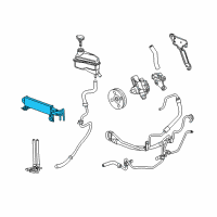 OEM Cadillac Power Steering Cooler Tube Diagram - 15236156