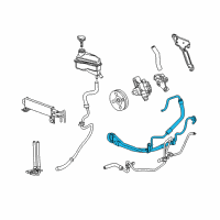 OEM 2007 Cadillac SRX Pressure Hose Diagram - 19206605